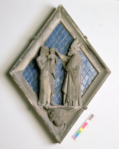 The Baptism, relief tile from the Campanile by Maso di Banco